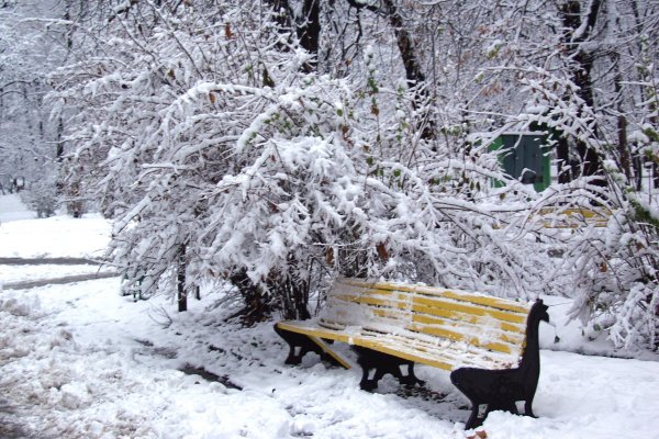 Зимняя скамейка