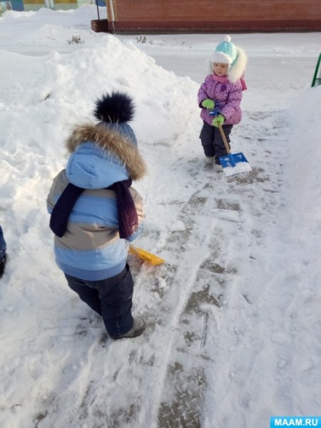 Зимние наблюдения на прогулке