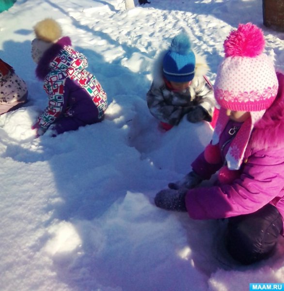 Наблюдение на прогулке зимой