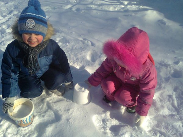 Наблюдение за снегом в средней группе
