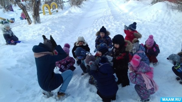 Наблюдение за снегом в старшей группе
