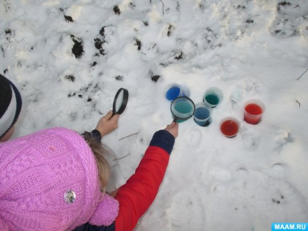 Экспериментированинсо снегом