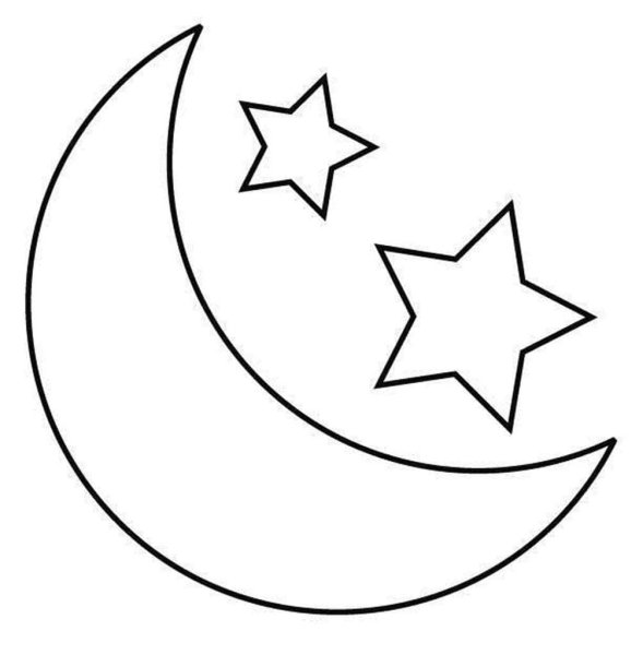 Месяц раскраска