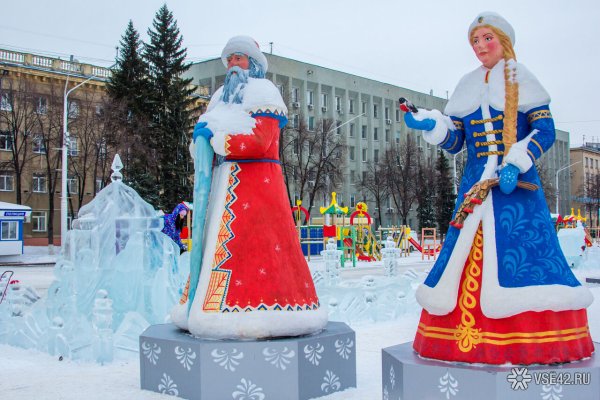 Фигуры Деда Мороза и Снегурочки на улицу