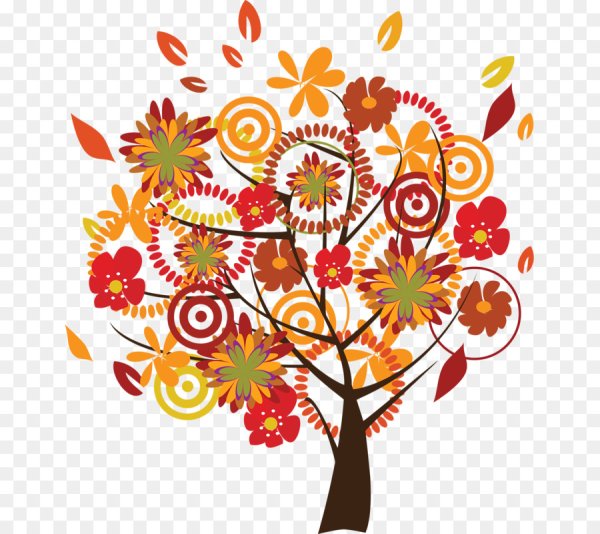 Стилизованное осеннее дерево