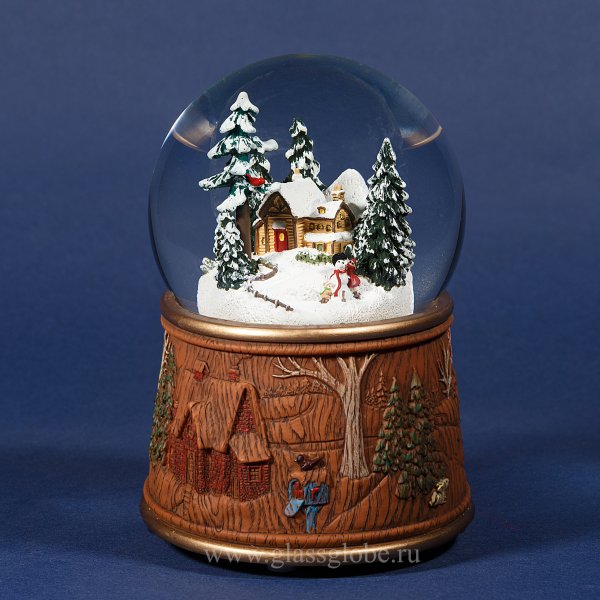Снежный шар Glassglobe "домик в лесу"