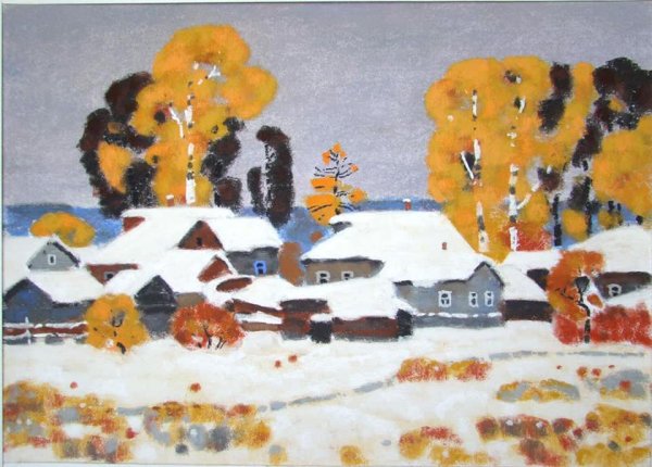 Композицию на тему " первый снег"