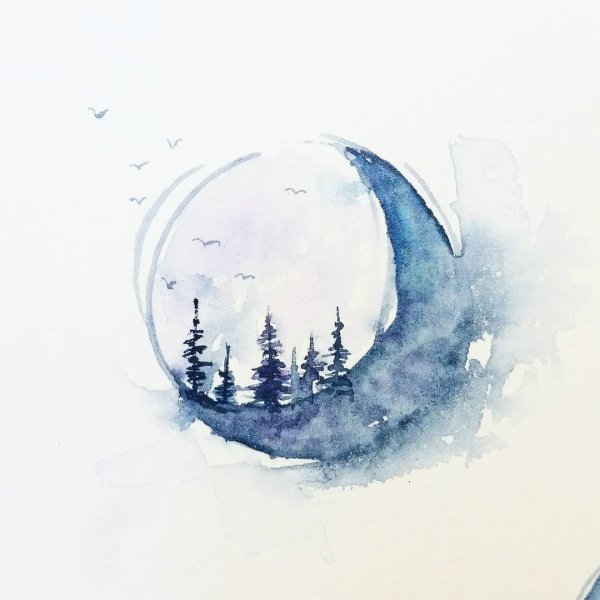 Акварель Минимализм