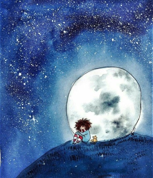 Спокойной ночи Акварельные