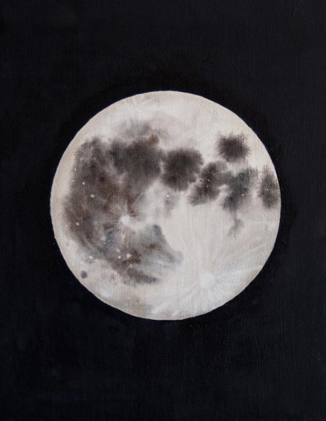 Полнолуние акварель