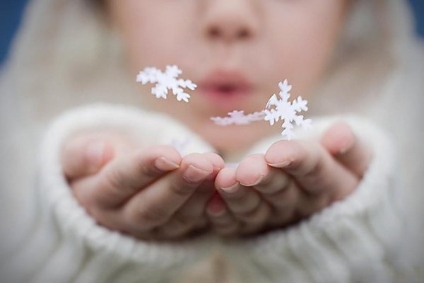 Снежинка на руке