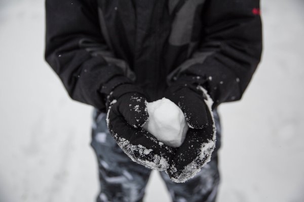 Снежки в руках