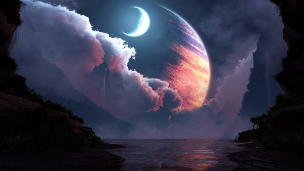 Фантастические ночные пейзажи