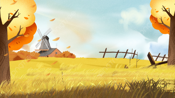 Фон поле мультяшный