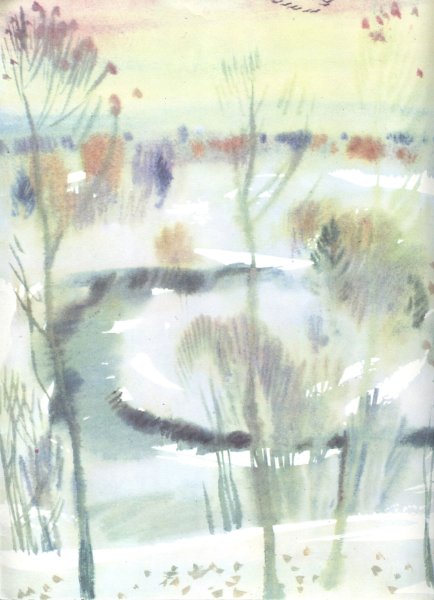 Иллюстрация Ивана Бунина первый снег