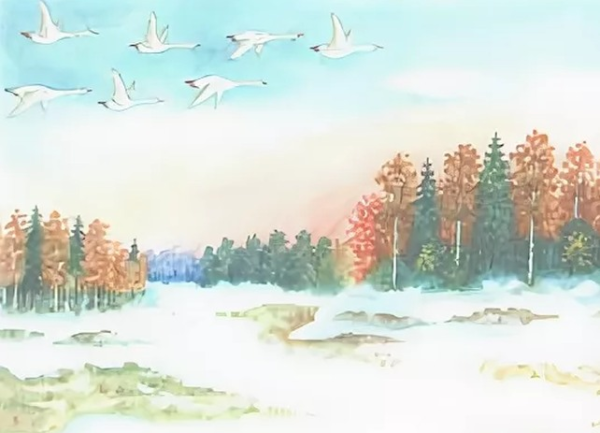 Иллюстрация к стихотворению первый снег Бунин