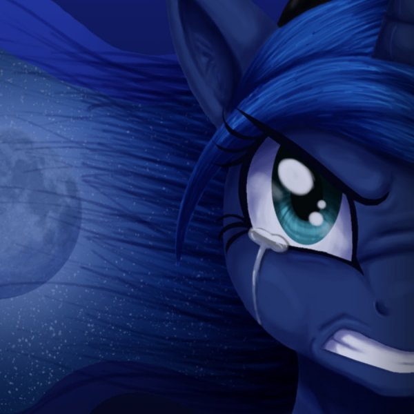 Пони принцесса Луна плачет
