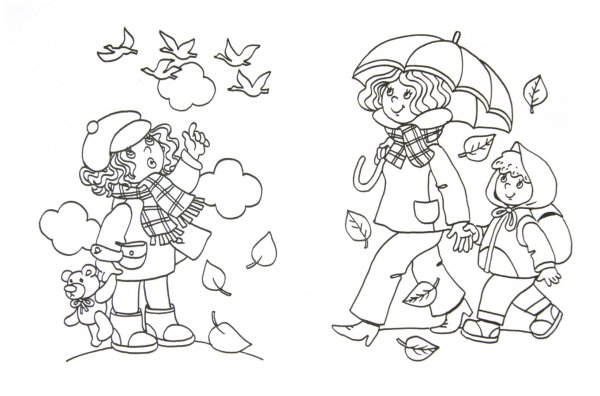 Раскраски осень для детского сада