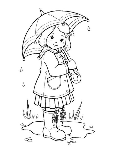 Осенняя раскраска