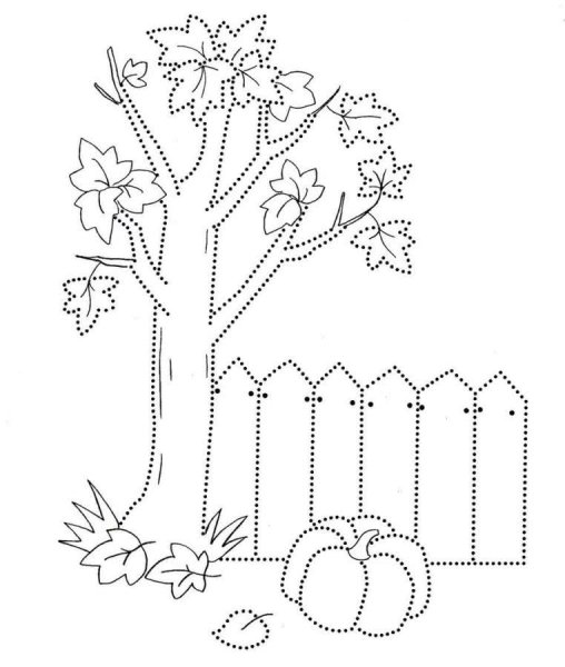 Осеннее дерево раскраска для детей