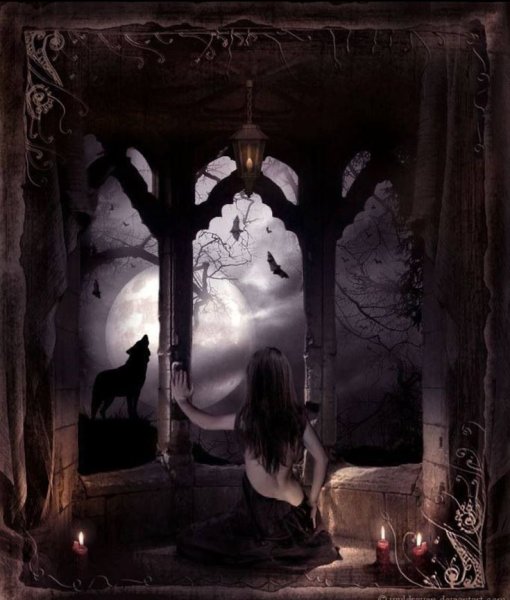 Ночь Луна Готика