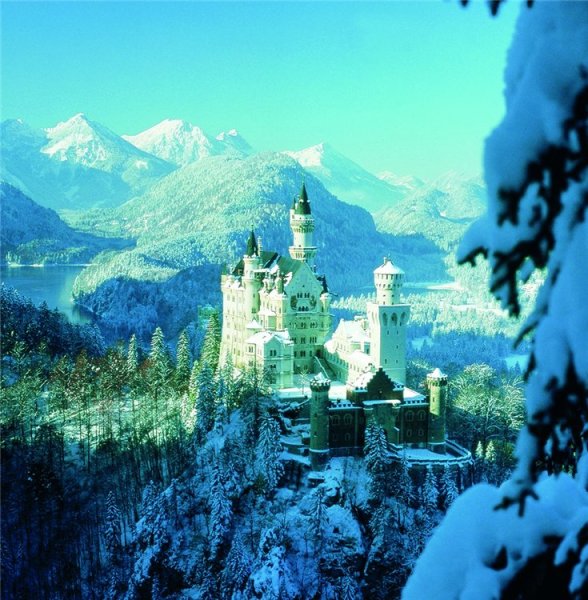 Нойшванштайн Бавария зима