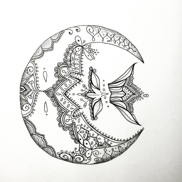 Мандала полумесяц