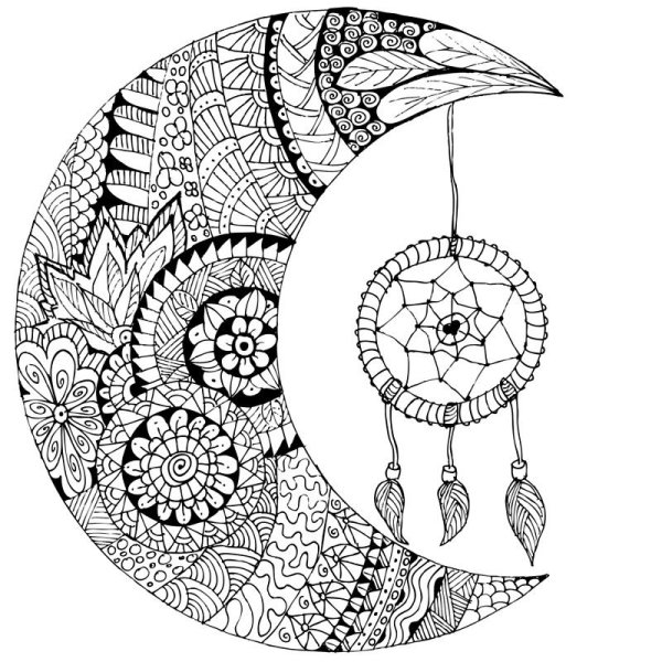 Раскраска Мандала Ловец снов