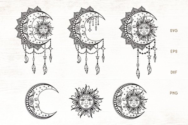 Мандала полумесяц