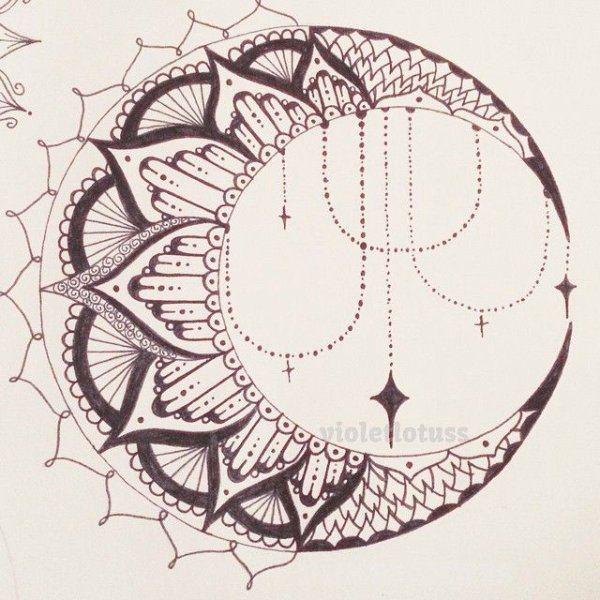 Мандала полумесяц