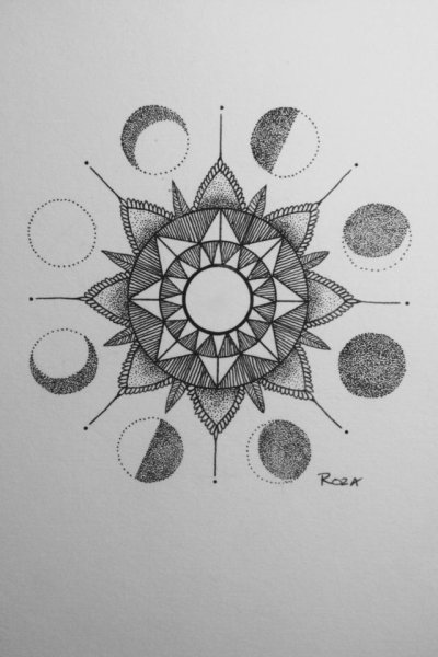 Мандала солнце и Луна