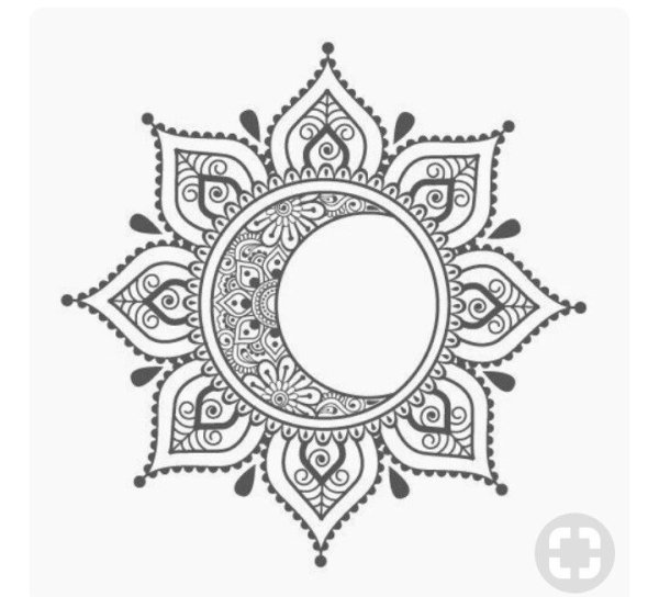 Мандала с луной эскизы