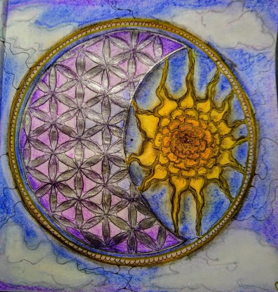 Мандала Мексика солнце Луна