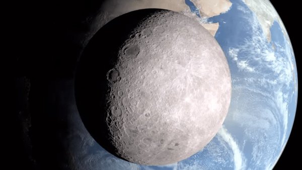 Снимок Луны по ту сторону