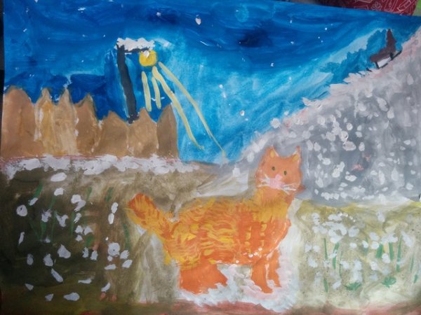 Иллюстрация к стихотворению я. акима первый снег