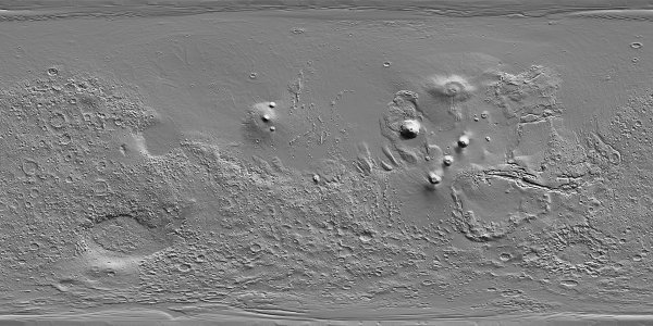 Карта высот Марса