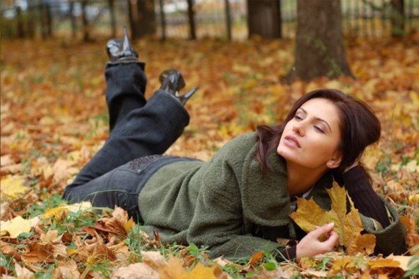 Фотосессия в листве