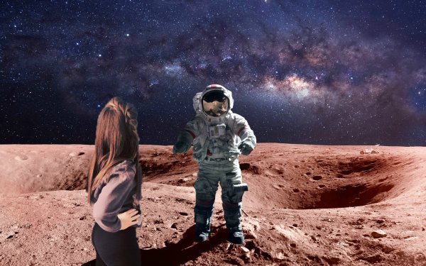 Космонавт на Луне