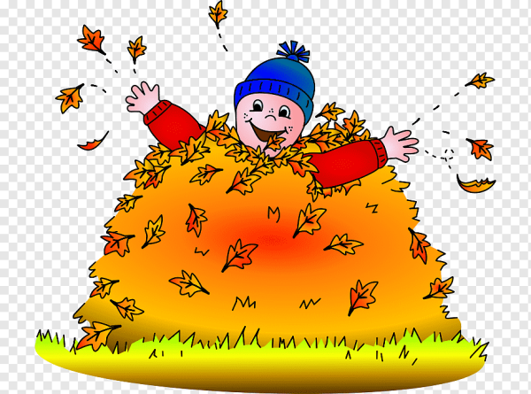 Осенние забавы на прозрачном фоне