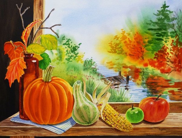 Рисование дары осени