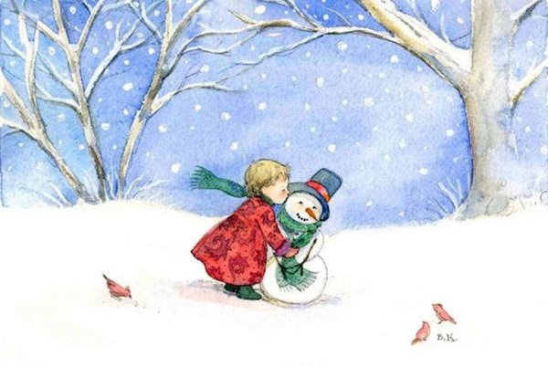 Иллюстрация первый зимний день