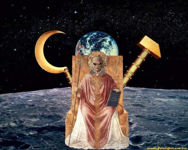 Бог восседает над кругом земли