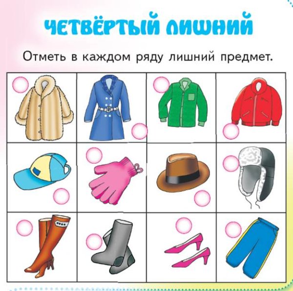 Задания по лексической теме одежда