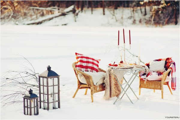 Пикник на снегу