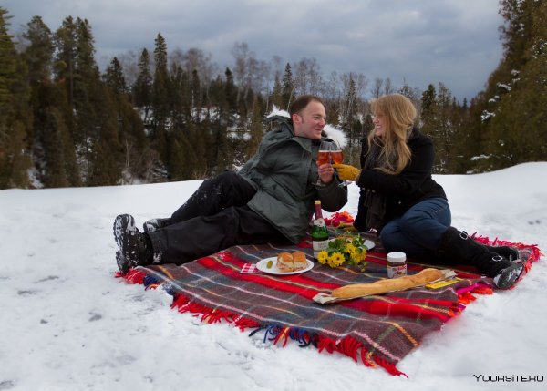 Зимний пикник в Финляндии