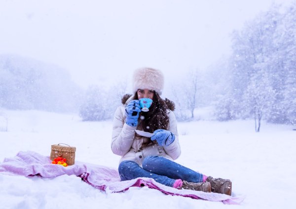 Пикник на снегу