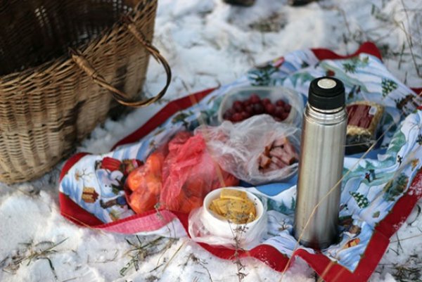 Зимний пикник на природе