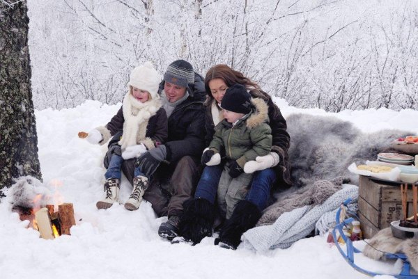 Пикник в зимнем лесу