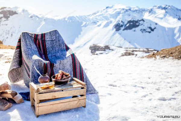 Зимний пикник на горе