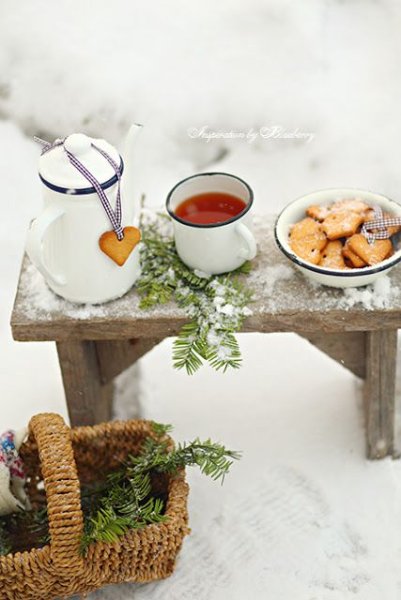 Завтрак в зимнем лесу